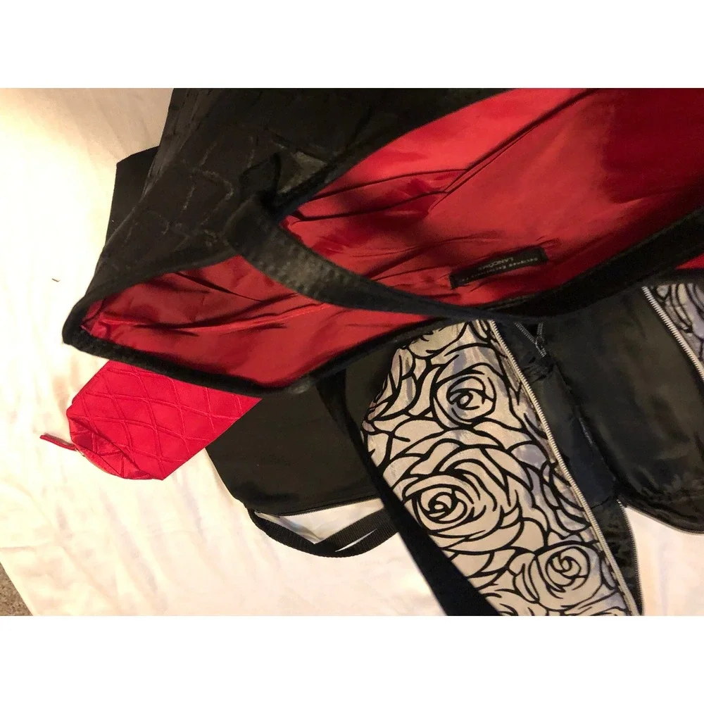 Lancôme- Overnight- Makeup - Travel Bag  - Toiletries Set of 4 bags- Black & Red